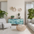 ASIAN SWAY 3-Door Sideboard in Black Finish