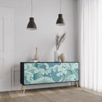 ASIAN SWAY 3-Door Sideboard in Black Finish