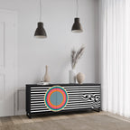 SPECTRA SHOWCASE 3-Door Sideboard in Black Finish