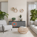 SPECTRA SHOWCASE 3-Door Sideboard in Black Finish