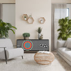 SPECTRA SHOWCASE 3-Door Sideboard in Black Finish