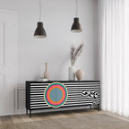 SPECTRA SHOWCASE 3-Door Sideboard in Black Finish