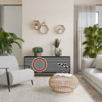 SPECTRA SHOWCASE 3-Door Sideboard in Black Finish