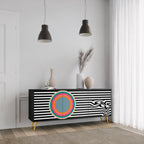 SPECTRA SHOWCASE 3-Door Sideboard in Black Finish