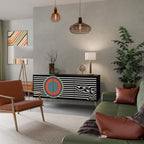 SPECTRA SHOWCASE 3-Door Sideboard in Black Finish