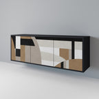 DELICATE MEMENTO Sideboard mit 3 Türen in Schwarz