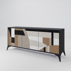 DELICATE MEMENTO Sideboard mit 3 Türen in Schwarz