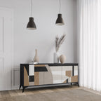 DELICATE MEMENTO Sideboard mit 3 Türen in Schwarz