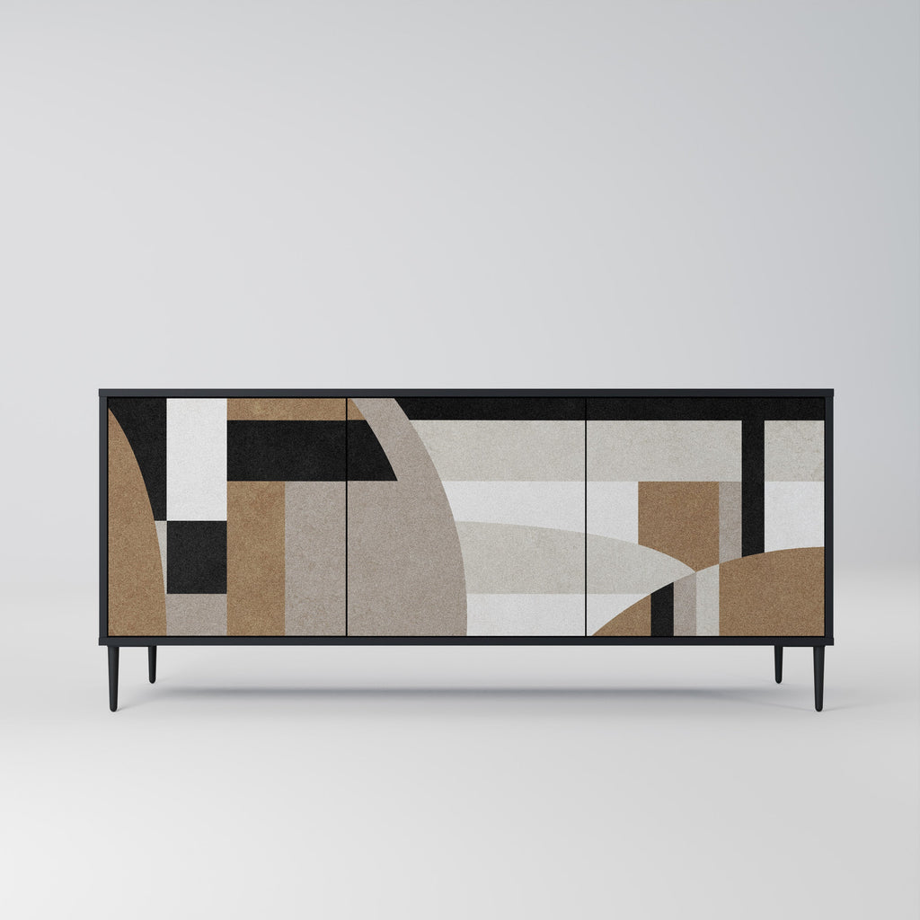 DELICATE MEMENTO Sideboard mit 3 Türen in Schwarz
