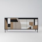 DELICATE MEMENTO Sideboard mit 3 Türen in Schwarz