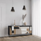 DELICATE MEMENTO Sideboard mit 3 Türen in Schwarz