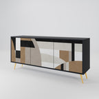 DELICATE MEMENTO Sideboard mit 3 Türen in Schwarz