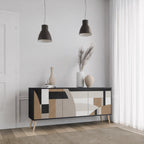DELICATE MEMENTO Sideboard mit 3 Türen in Schwarz