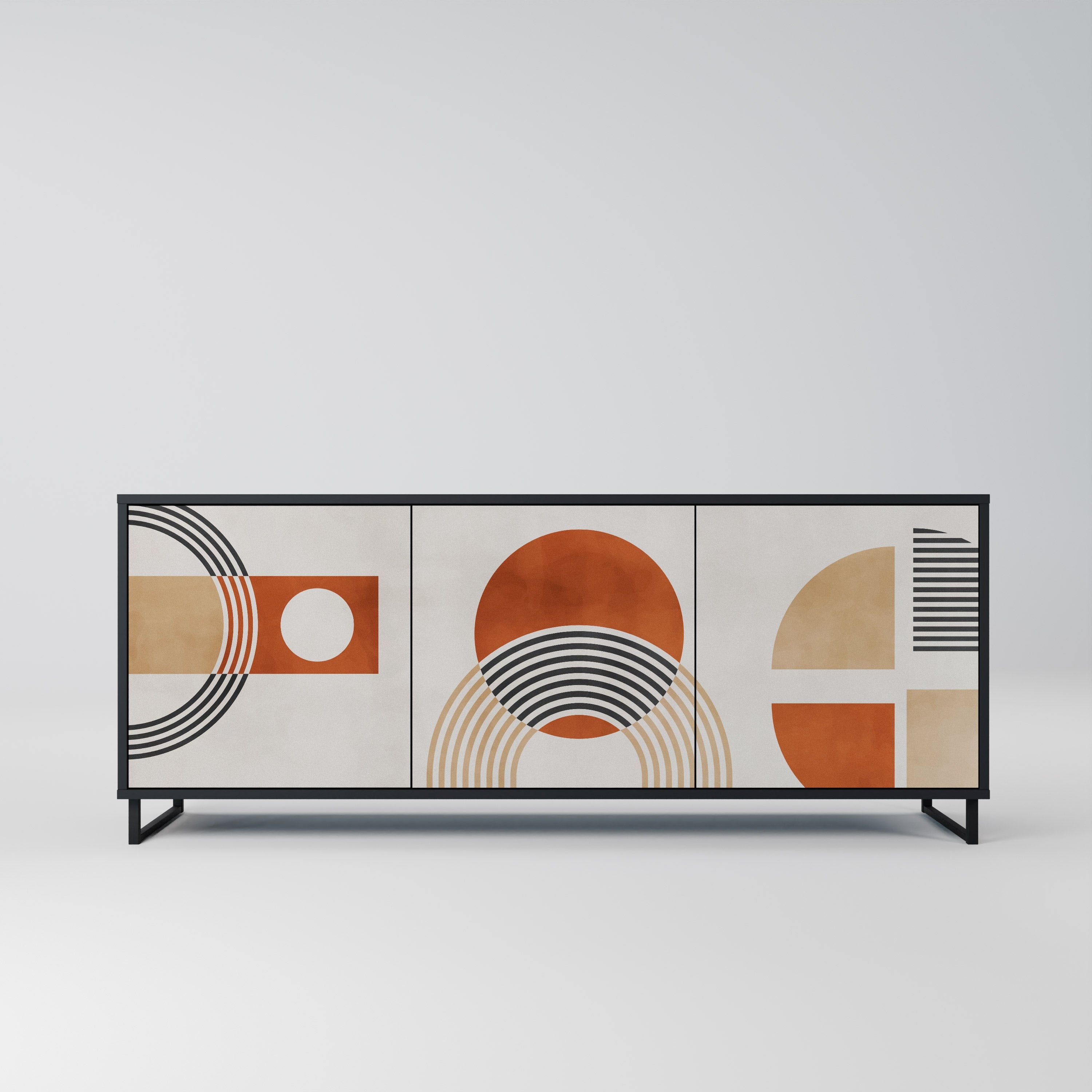 SPACE AROUND Sideboard mit 3 Türen in Schwarz