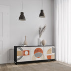 SPACE AROUND 3-Door Sideboard in Black Finish