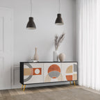 SPACE AROUND 3-Door Sideboard in Black Finish