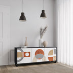 CIRCLE RHYTM Sideboard mit 3 Türen in Schwarz