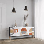 CIRCLE RHYTM Sideboard mit 3 Türen in Schwarz
