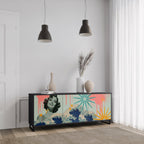KANAGAWA BEAUTY Sideboard mit 3 Türen in Schwarz