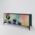 KANAGAWA BEAUTY Sideboard mit 3 Türen in Schwarz