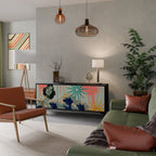 KANAGAWA BEAUTY Sideboard mit 3 Türen in Schwarz