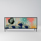 KANAGAWA BEAUTY Sideboard mit 3 Türen in Schwarz