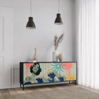 KANAGAWA BEAUTY Sideboard mit 3 Türen in Schwarz