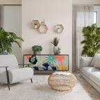 KANAGAWA BEAUTY Sideboard mit 3 Türen in Schwarz