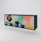 KANAGAWA BEAUTY Sideboard mit 3 Türen in Schwarz