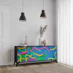 STREAMER TANGLE Sideboard mit 3 Türen in Schwarz