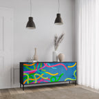STREAMER TANGLE Sideboard mit 3 Türen in Schwarz