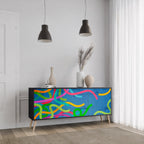 STREAMER TANGLE Sideboard mit 3 Türen in Schwarz