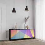 BRIGHT GEOMETRY Sideboard mit 3 Türen in Schwarz