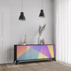 BRIGHT GEOMETRY Sideboard mit 3 Türen in Schwarz