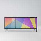 BRIGHT GEOMETRY Sideboard mit 3 Türen in Schwarz