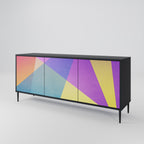 BRIGHT GEOMETRY Sideboard mit 3 Türen in Schwarz