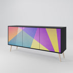 BRIGHT GEOMETRY Sideboard mit 3 Türen in Schwarz
