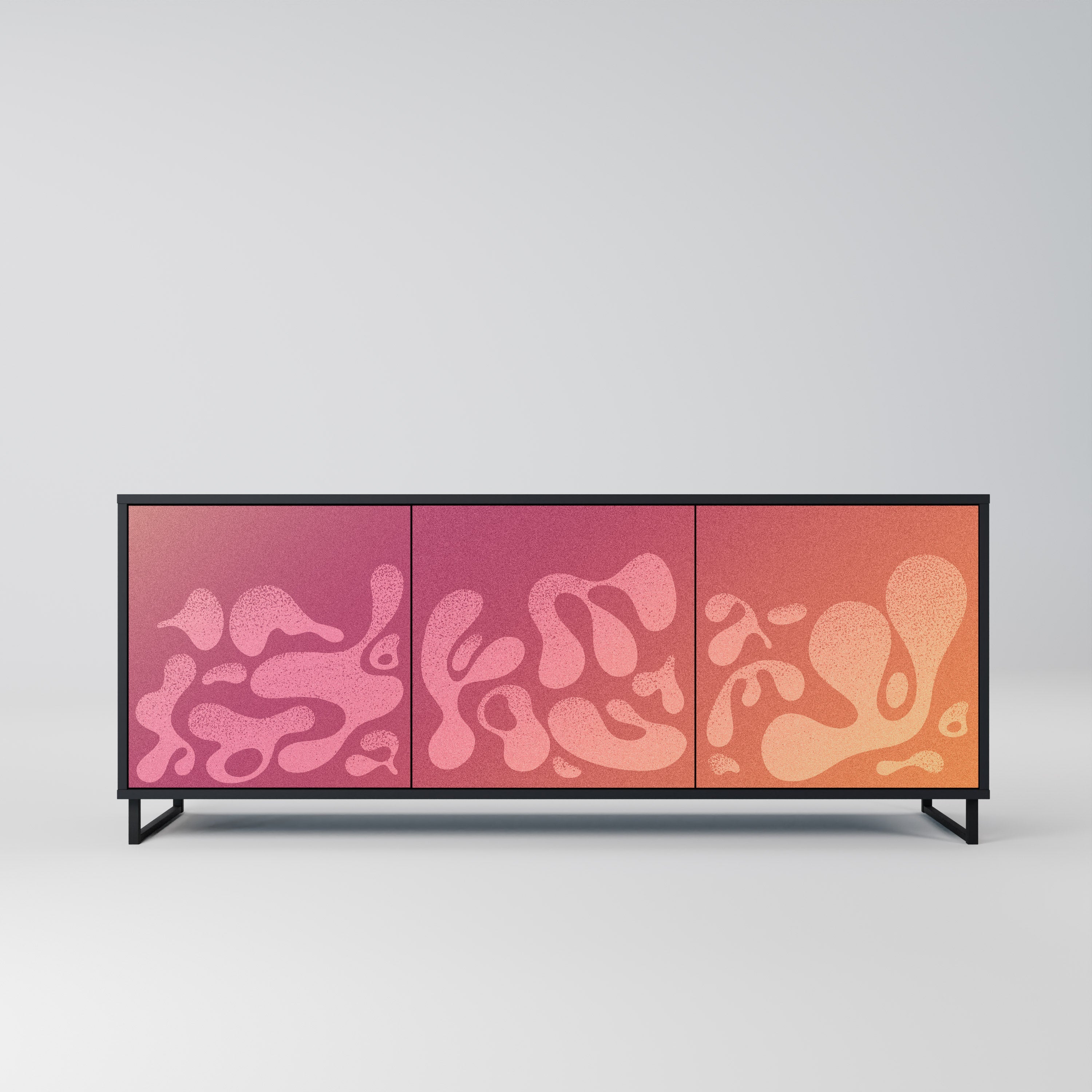 IRREGULAR PINK Sideboard mit 3 Türen in Schwarz