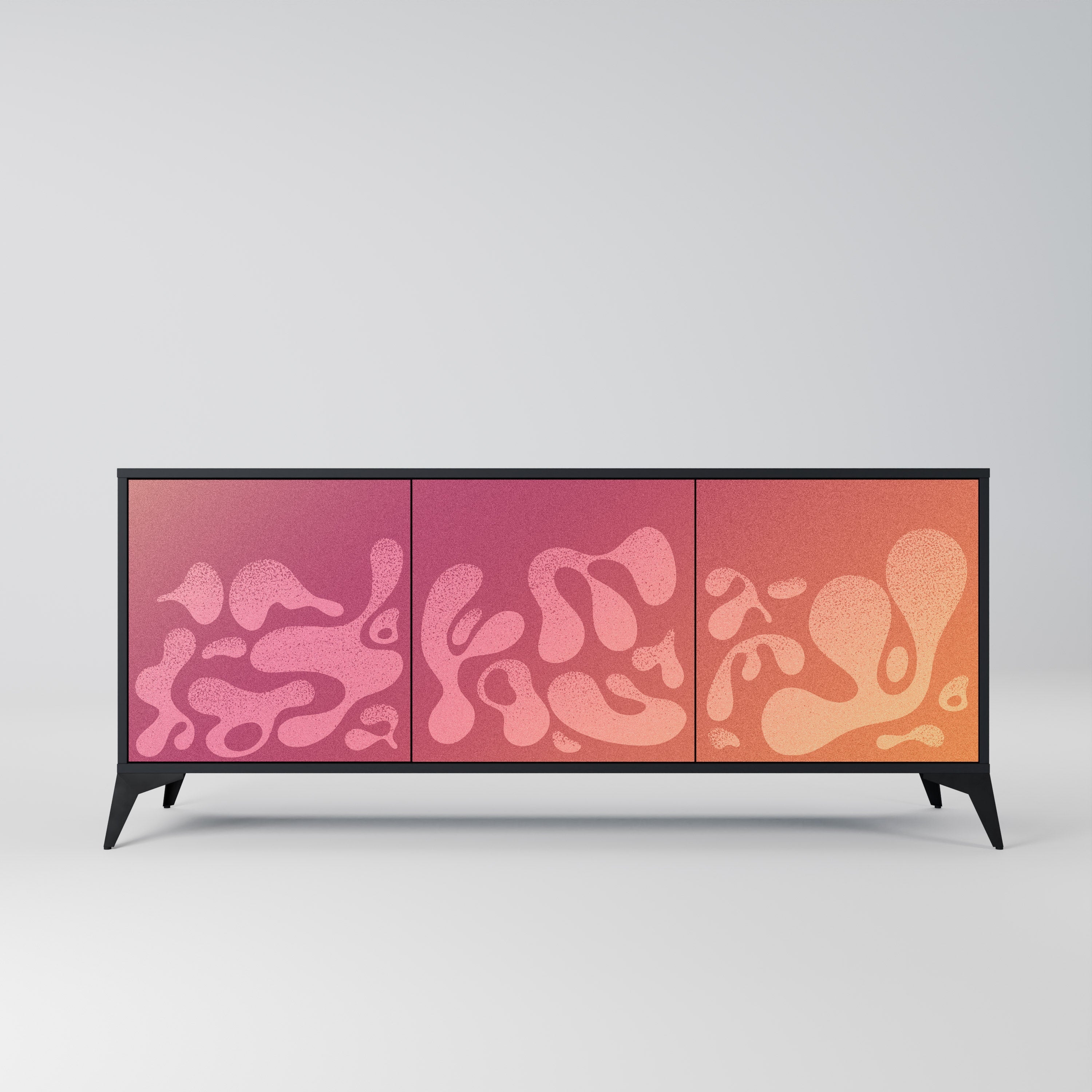 IRREGULAR PINK Sideboard mit 3 Türen in Schwarz