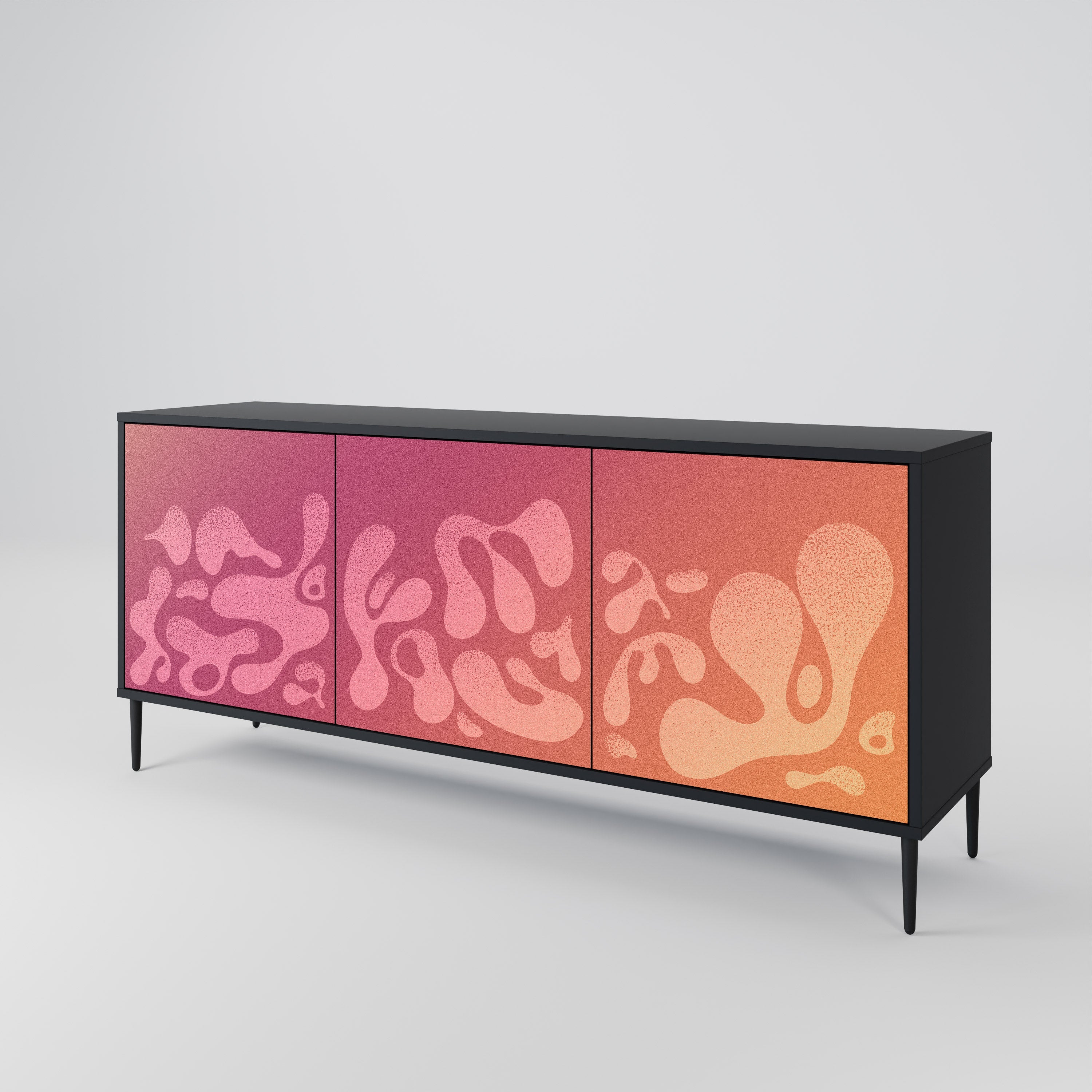 IRREGULAR PINK Sideboard mit 3 Türen in Schwarz