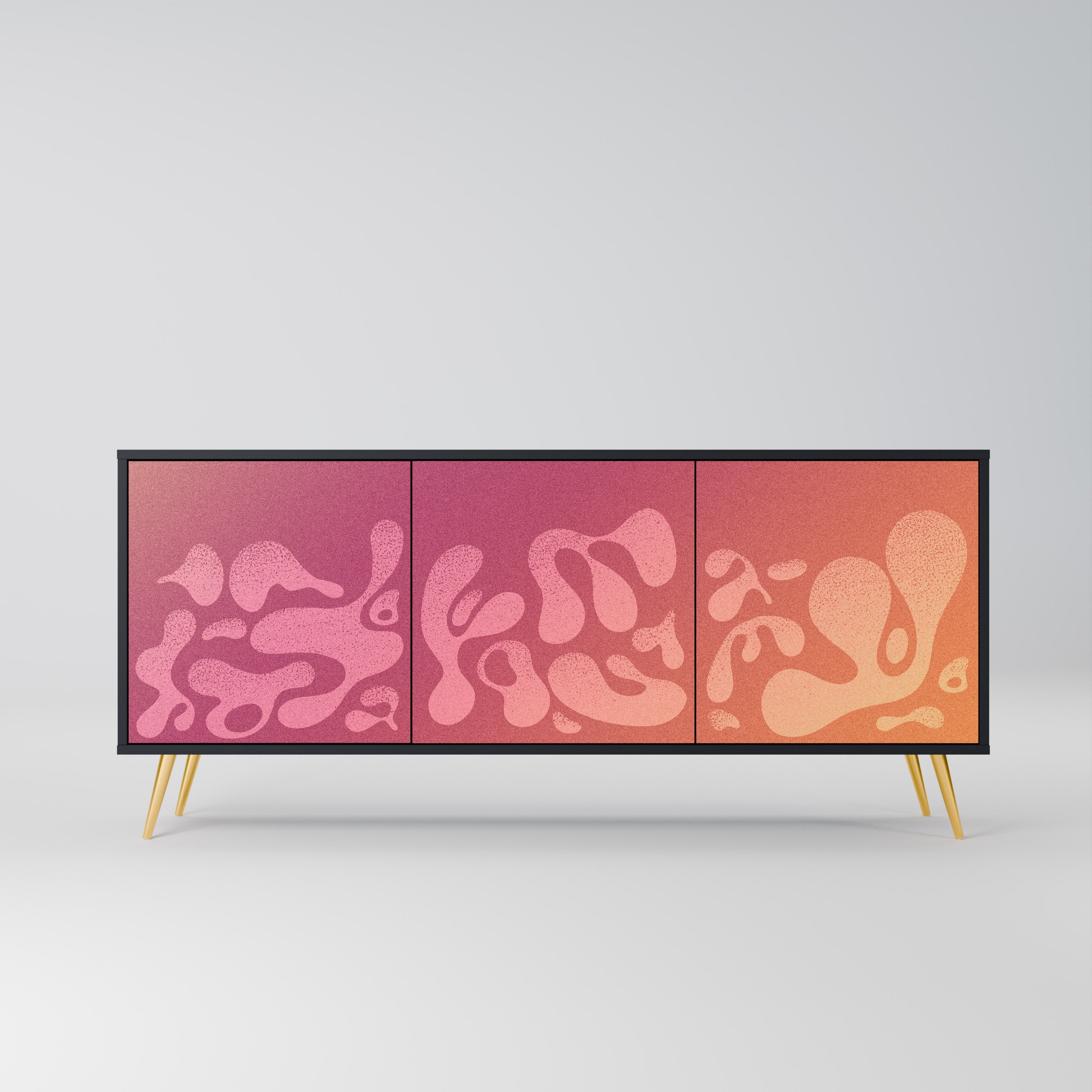 IRREGULAR PINK Sideboard mit 3 Türen in Schwarz