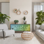 IRREGULAR BLUE 3-Door Sideboard in Black Finish