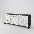ENERGETIC SPOTS 3-Door Sideboard in Black Finish