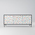 ENERGETIC SPOTS 3-Door Sideboard in Black Finish