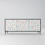 ENERGETIC SPOTS 3-Door Sideboard in Black Finish