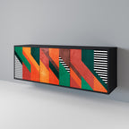 MAKESHIFT ARTISTRY 3-Door Sideboard in Black Finish