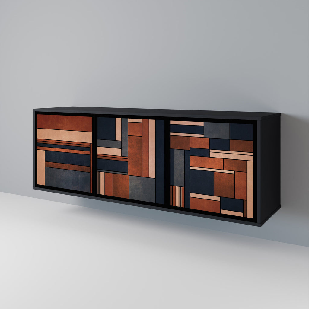 INTREPID FORMATION 3-türiges Sideboard in Schwarz