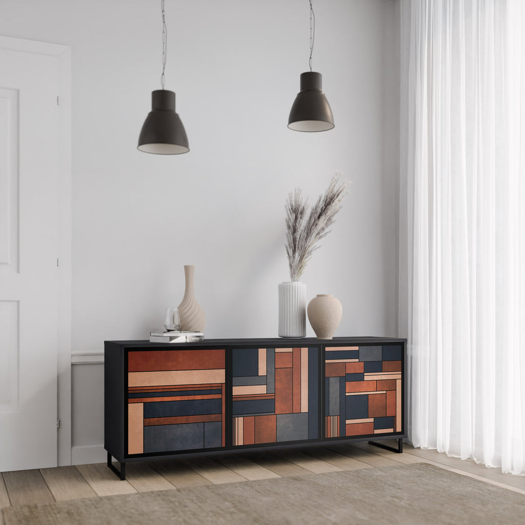 INTREPID FORMATION 3-türiges Sideboard in Schwarz