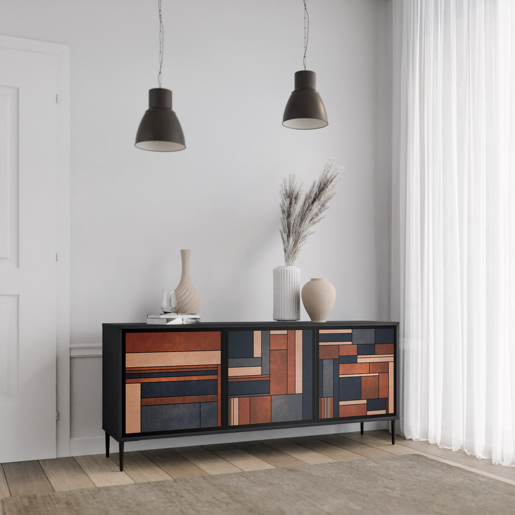 INTREPID FORMATION 3-türiges Sideboard in Schwarz