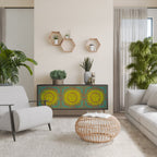 SUNSHINE EULOGY 3-Door Sideboard in Black Finish